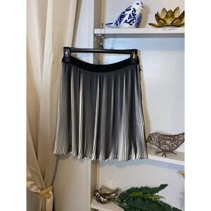 NWT Sam Edelman 2 Black White Lined Back Zip Enchanted Kiss Flowy Skirt $129